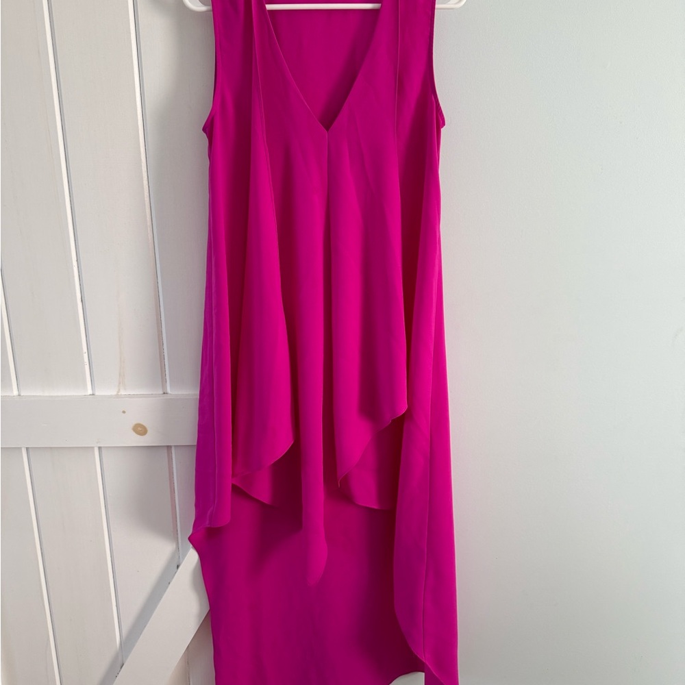 Adelyn Rae Vibrant Pink High Low Dress